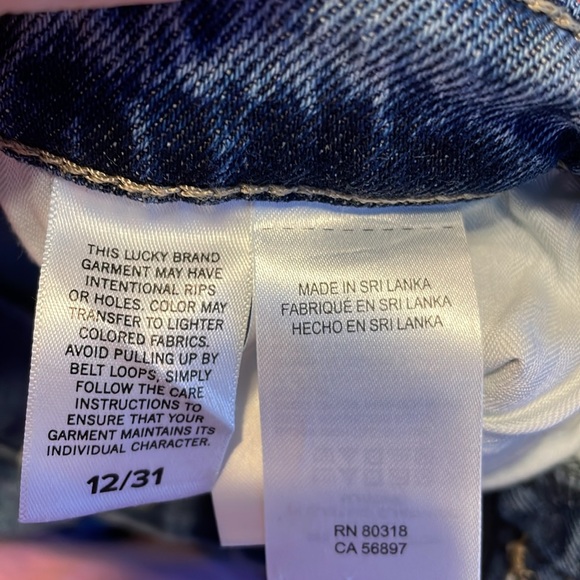 LUCKY BRAND JEANS SIZE 12/31 - Picture 11 of 12